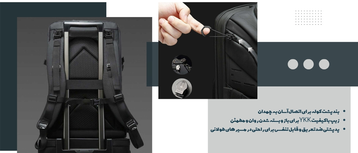 کوله پشتی بنج مدل Bange FW-229 مناسب لپ تاپ 15.6 اینچی